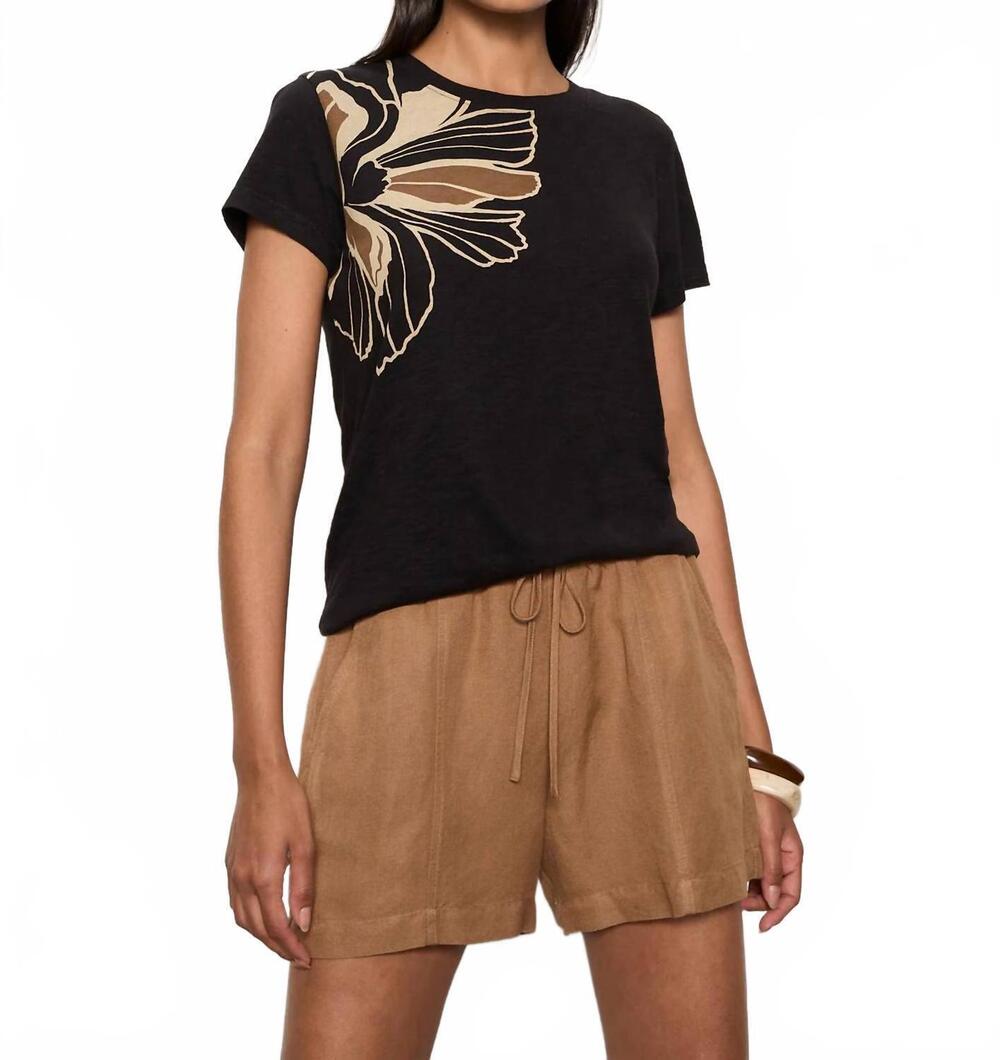 NEW SANCTUARY lotus placement perfect tee in black